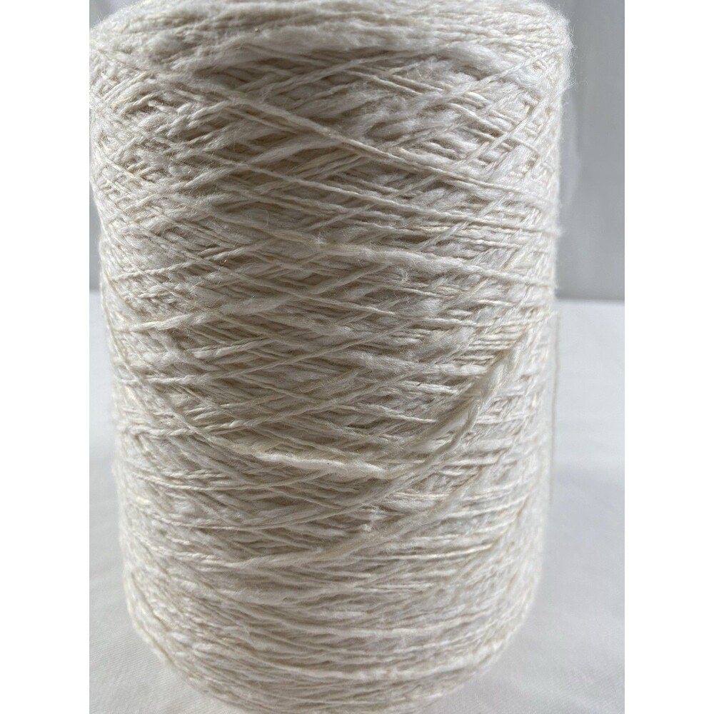 Fancy Cone Yarn Spool Yarn 100% Cotton White Slub 460g Net Weight #719
